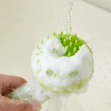 1Pc Pet Bath Brush Soft Silicone Long Handle with Shampoo Dispenser Gentle Massage for Grooming and Cleaning Fur and Hair